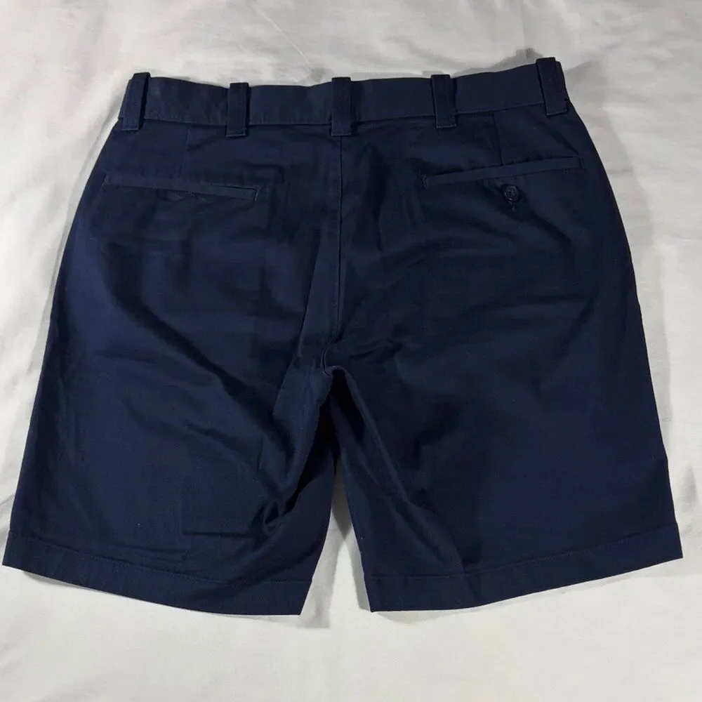 J. Crew mens navy blue basic flat front 9